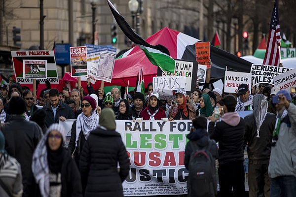 Washington'da Kudüs protestosu düzenlendi