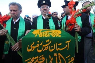 استقبال اهالی ترکالکی از خادمان رضوی