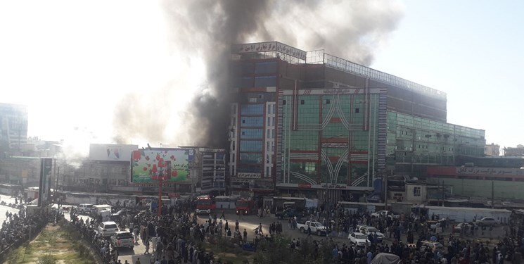 آتش‌سوزی در بازار کابل + فیلم