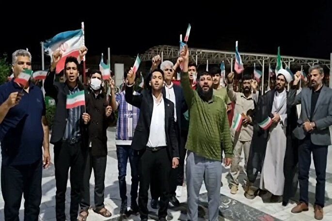 فیلم | تجمع خودجوش مردم زابل در حمایت از حمله پهبادی سپاه به اسرائیل