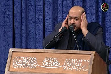 فیلم | تلاوت «کریم منصوری» در مراسم بزرگداشت شهدای خدمت