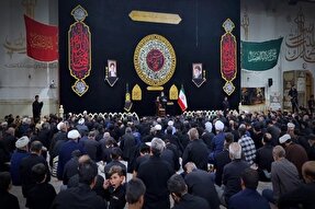 فیلم |  مراسم عزاداری شب هشتم ماه محرم در حرم بانوی کرامت
