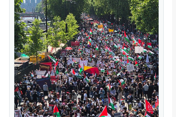 تظاهرات گسترده شهروندان انگلیس در حمایت از غزه