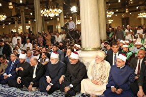 جشن میلادالنبی(ص) در مسجد امام حسین(ع) قاهره + عکس و فیلم