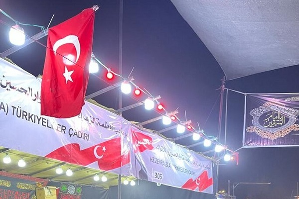 Erbain yolunda hizmet veren Türk çadırı